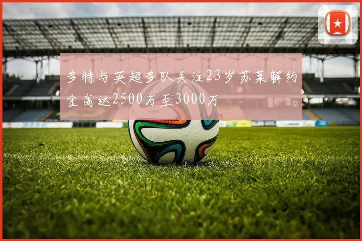 多特与英超多队关注23岁苏莱解约金高达2500万至3000万